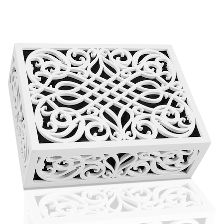 Newhouse Hardware Wooden Doorbell Chime Cover Box, Decorative Door Bell Chime Cover, Corinthian Design CHIMECOVER3